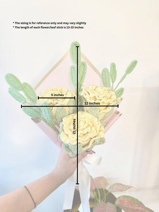 Forever Yellow Rose Bouquet of 3