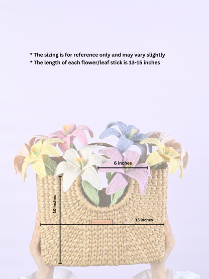 Luxury Blossoms: Exquisite Crocheted Lily Basket
