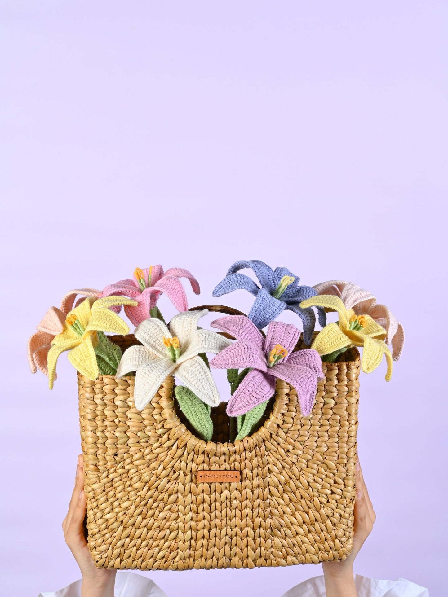Luxury Blossoms: Exquisite Crocheted Lily Basket