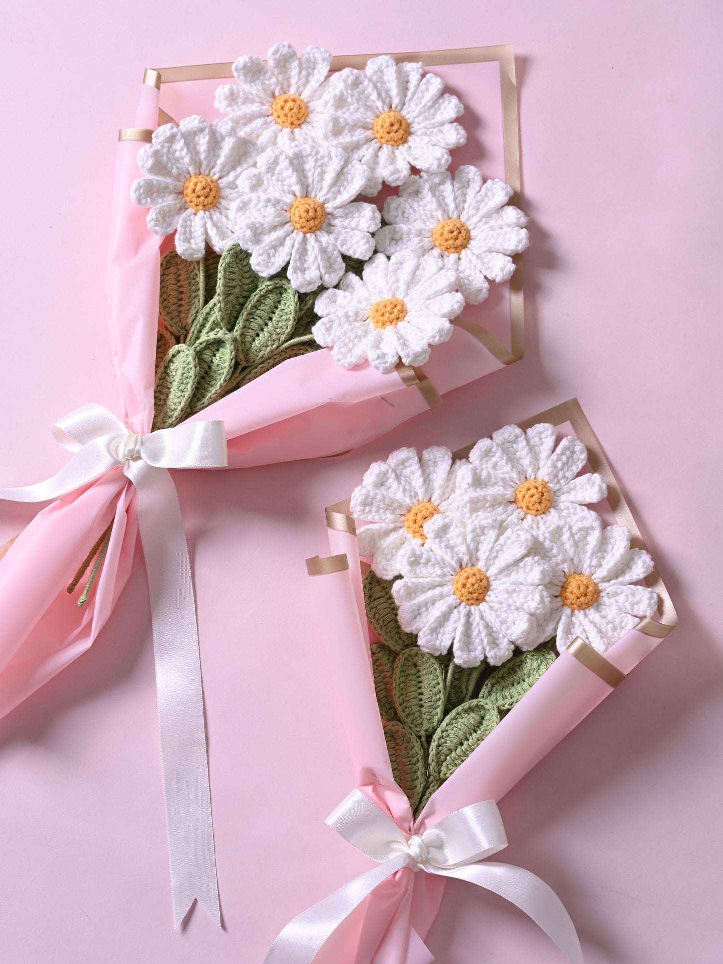 Crochet Daisy Bouquet of 4