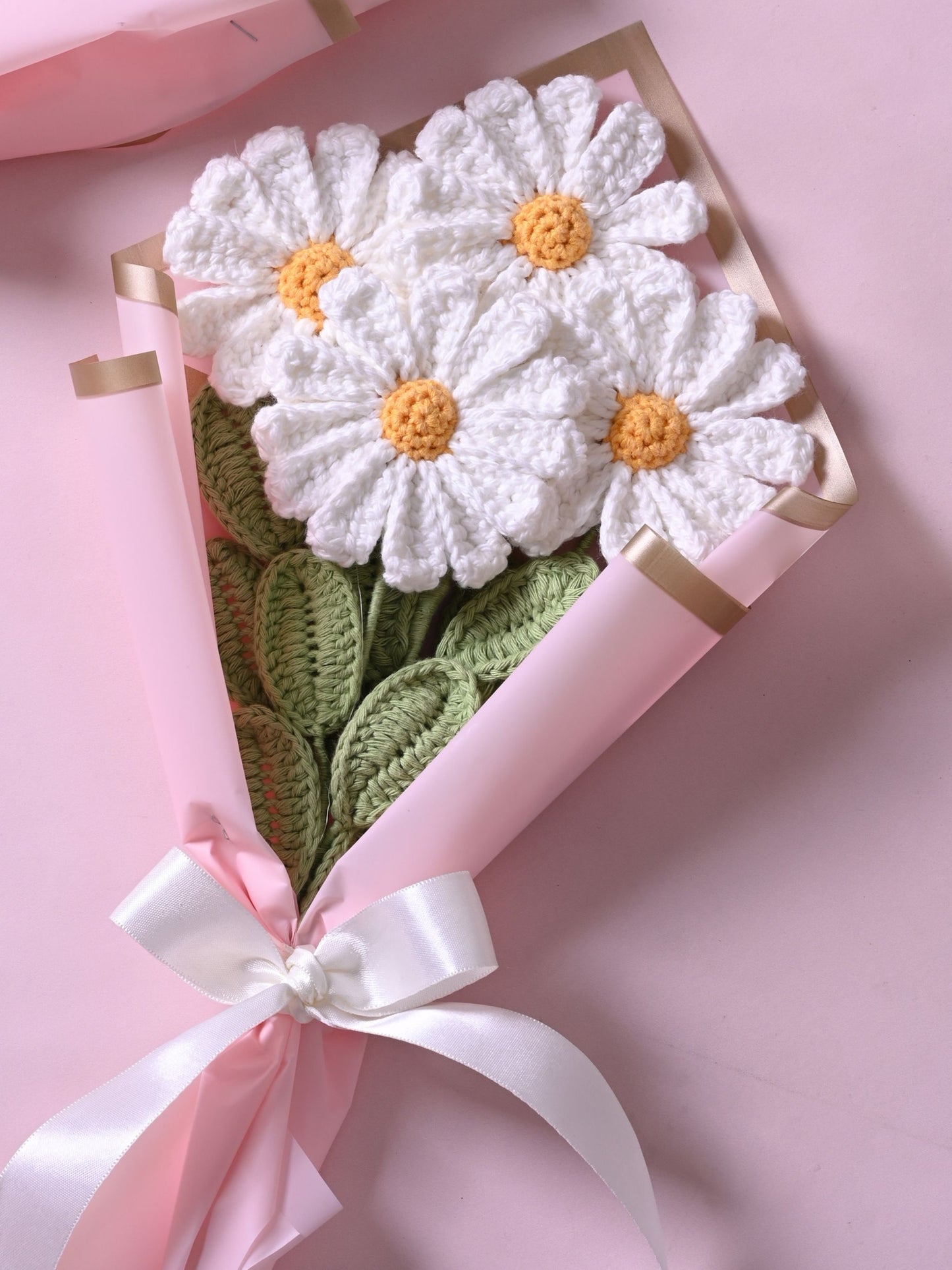 Crochet Daisy Bouquet of 4