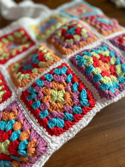 Crochet Granny Square Tote Bag