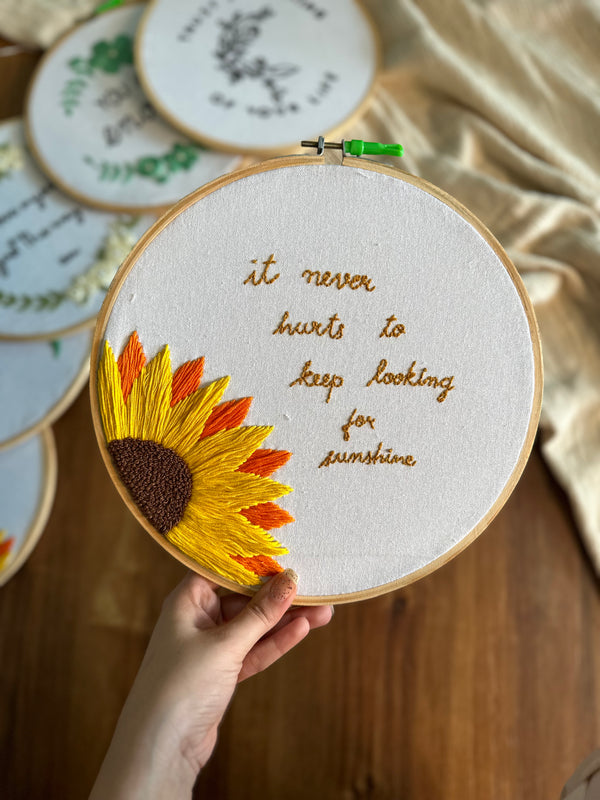 Sunshine: Embroidery Hoop