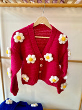 Floral Cardigan: Hot Pink