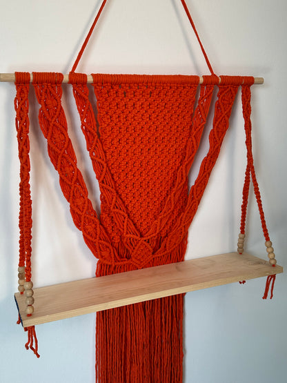 Floating Shelf: Deep Orange
