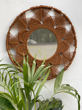 Earthy tone Macrame Mirror