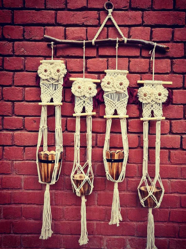 Macrame Owl Set of 4