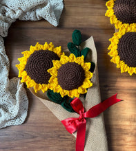 Crochet Sunflower Bouquet of 2