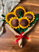 Crochet Sunflowers Bouquet of 5