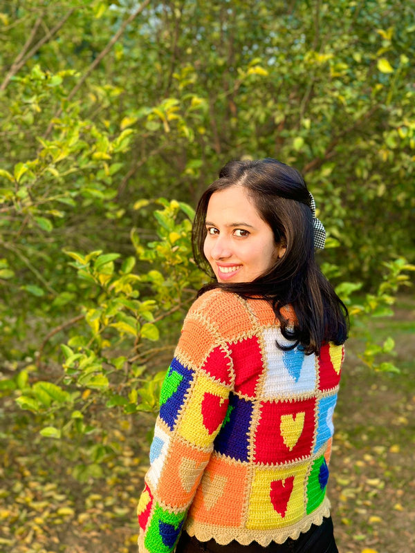 Crochet Hearty Heart Cardigan