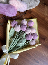 Crochet Tulip Bouquet of 10: Baby Pink and Lilac